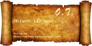 Oblath Tímea névjegykártya